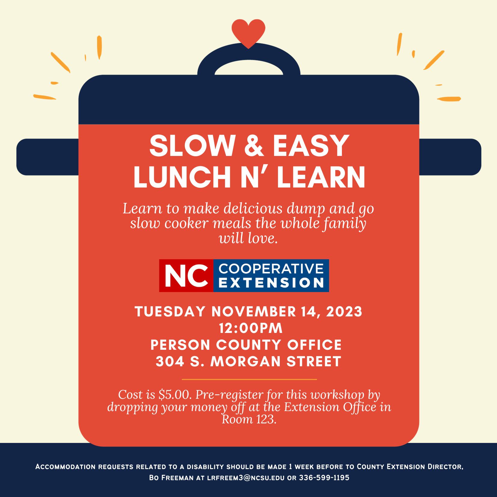 Slow & Easy Lunch N Learn Flier