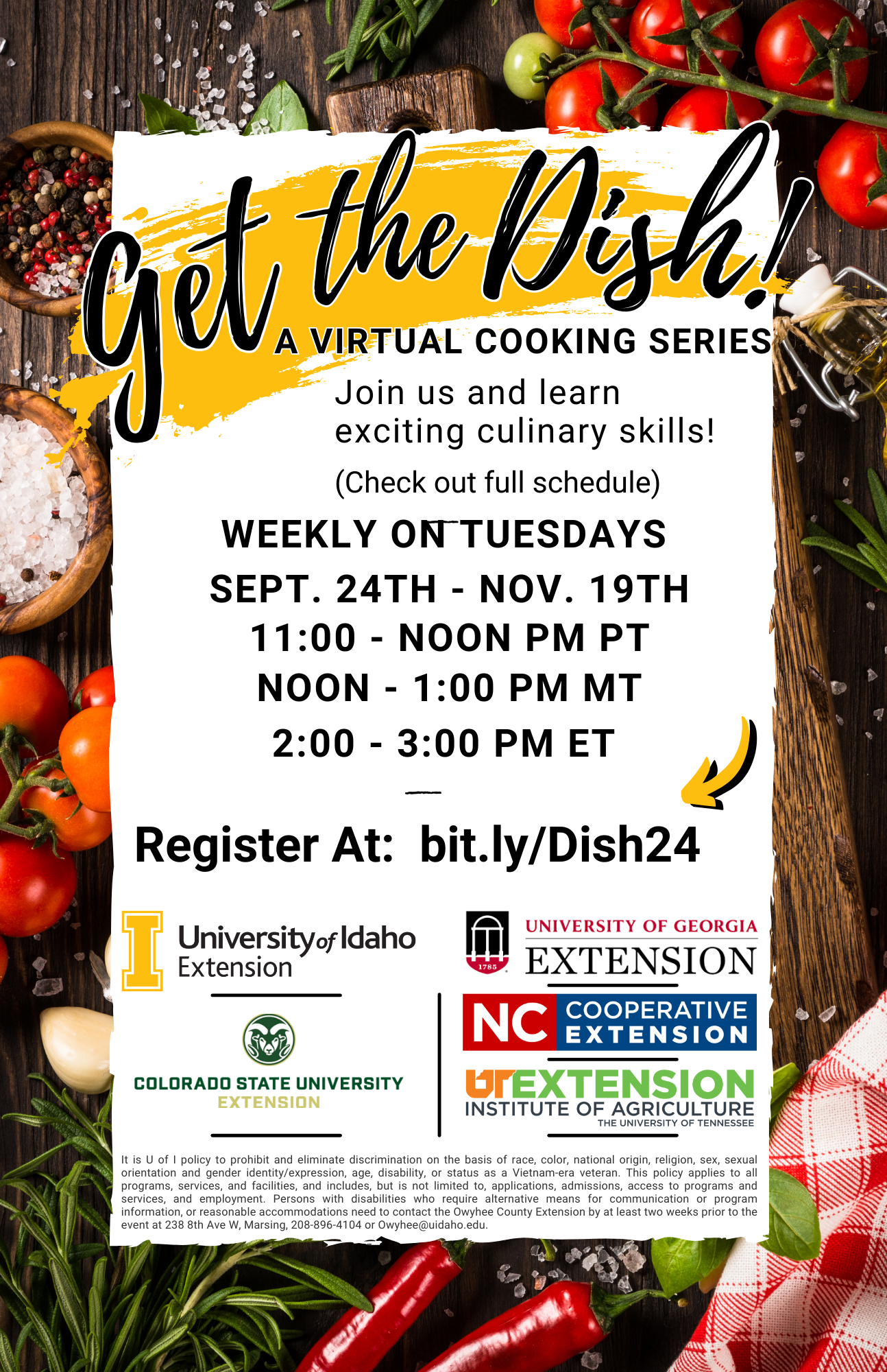 Virtual Cooking Series 2024