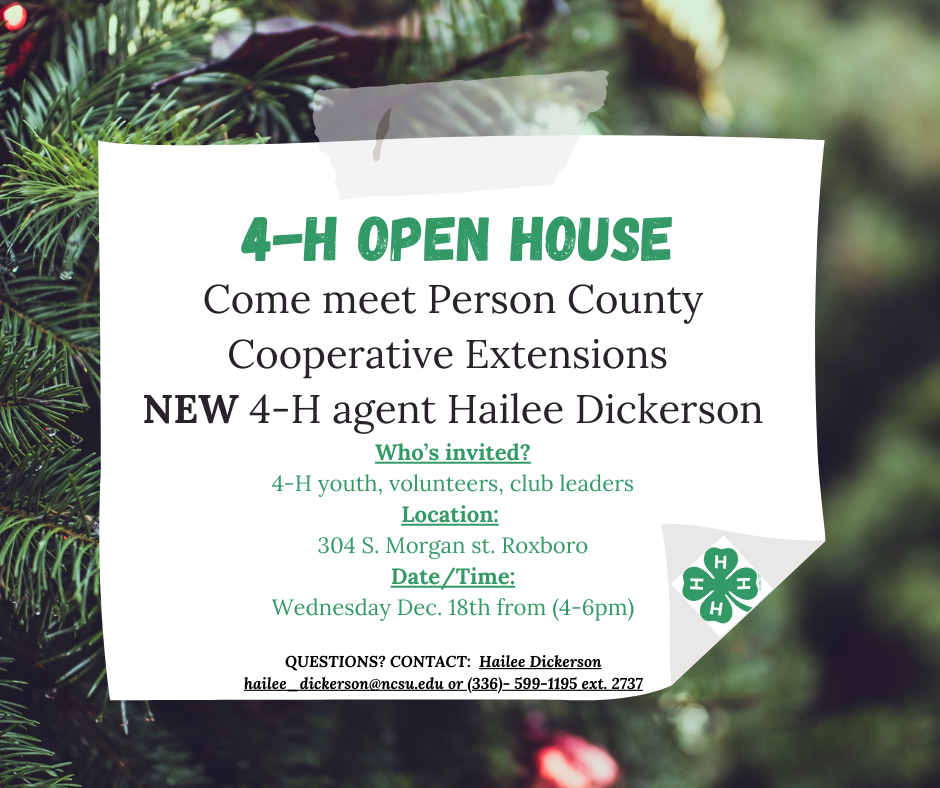 4-H Open House Flier 2024
