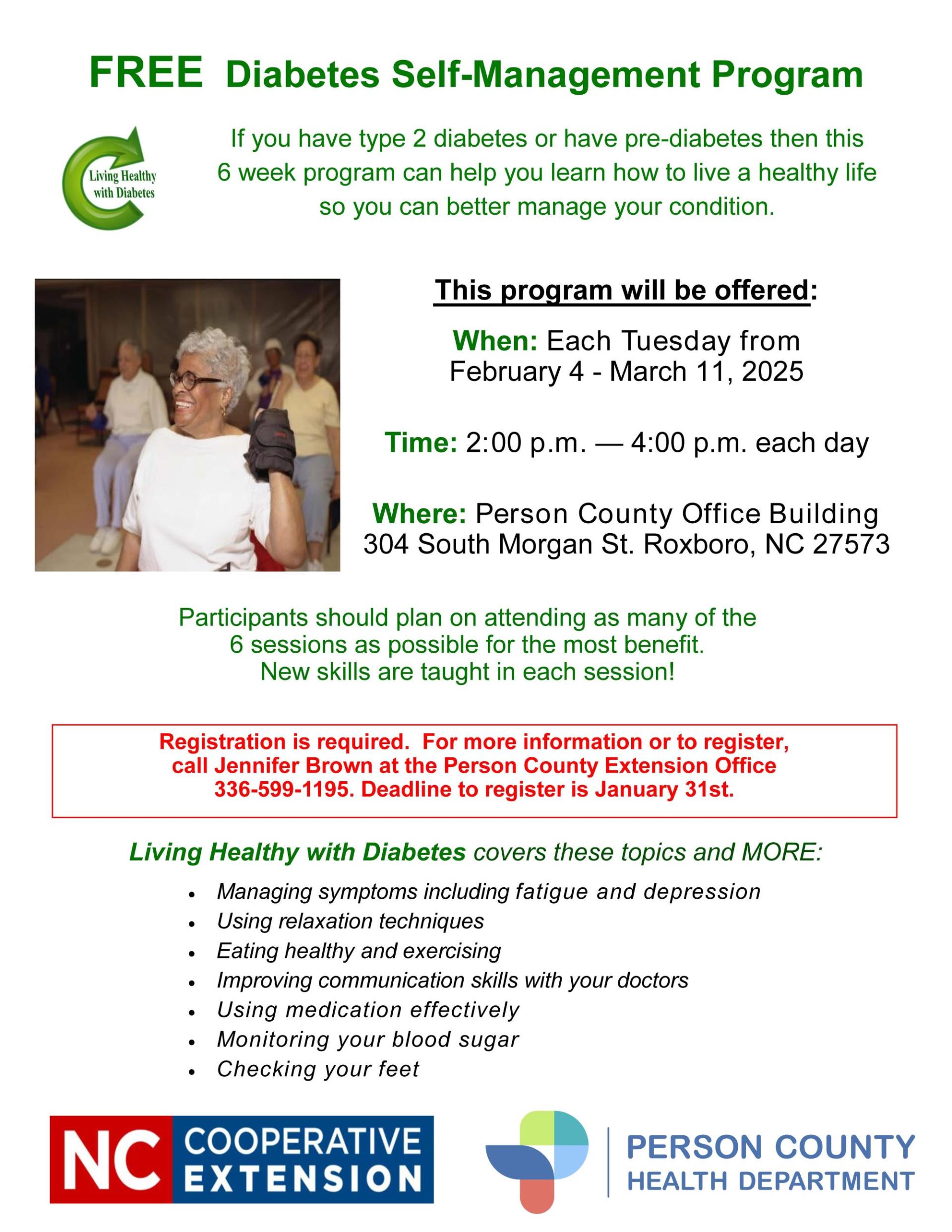 Living Health with Diabetes February 4-March 12