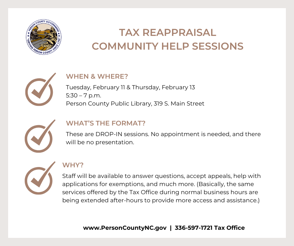 Tax Reappraisal Community Sessions February 2025
