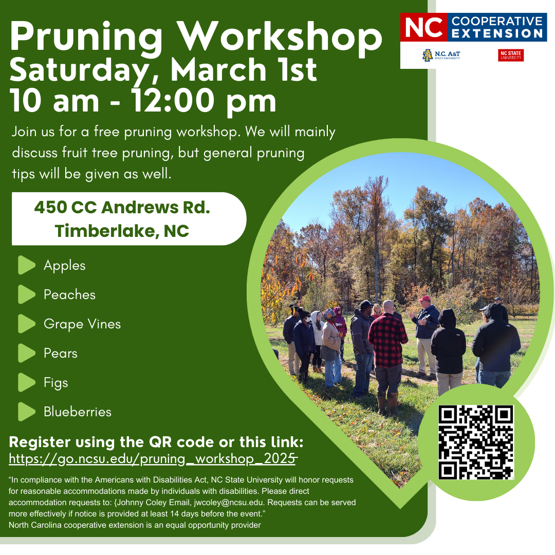 Pruning Workshop March 1, 2025 at 10:00