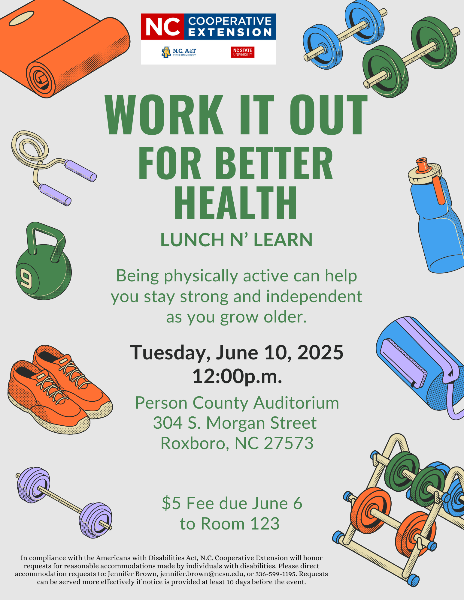 Work it Out Lunch N Learn Workshop Flier