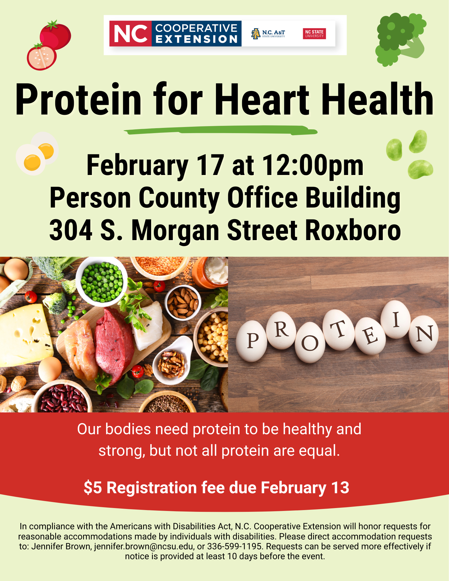 Protein for Heart Health Program Flier