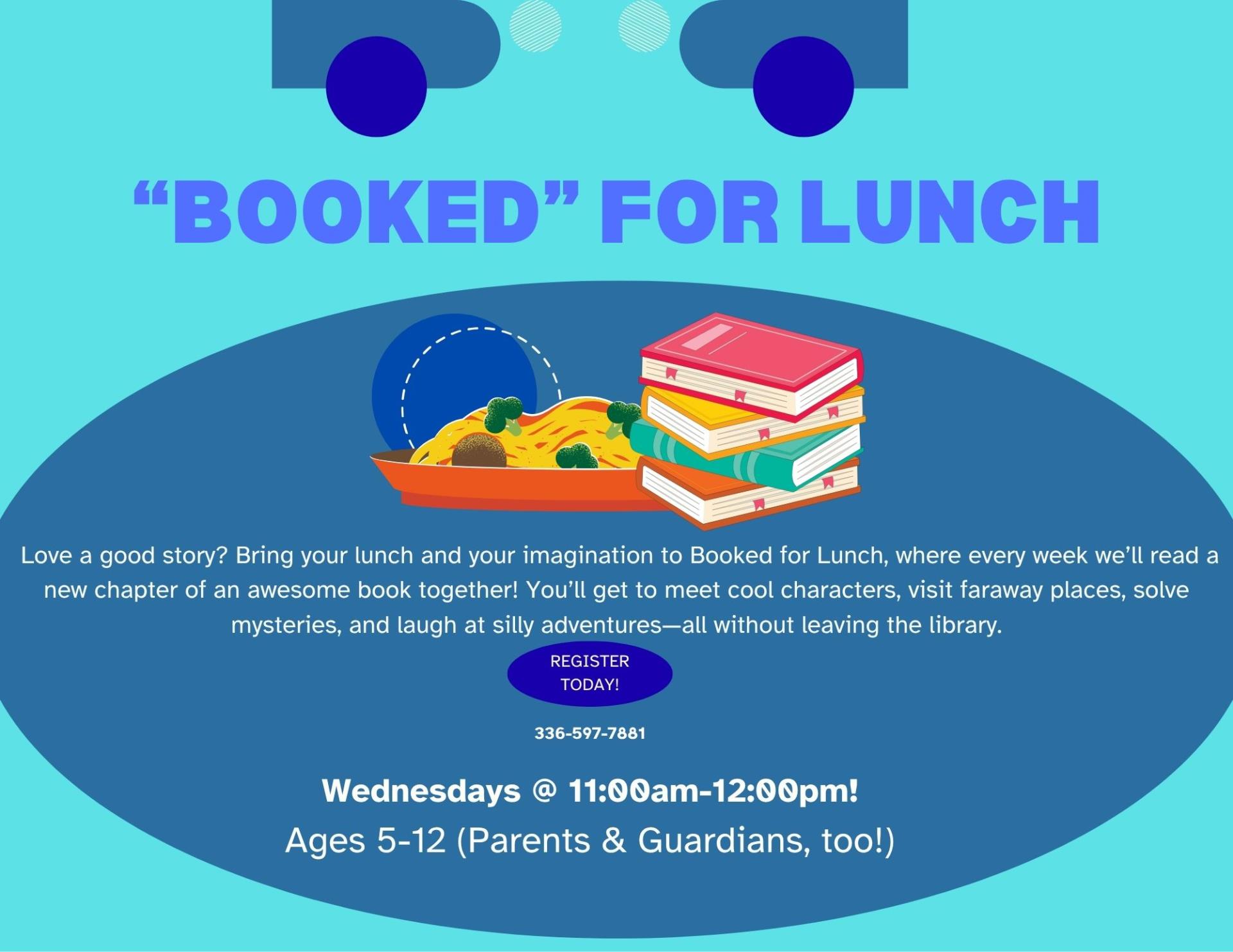 Booked for Lunch - Wednesdays at 11 a.m. at the Person County Public Library