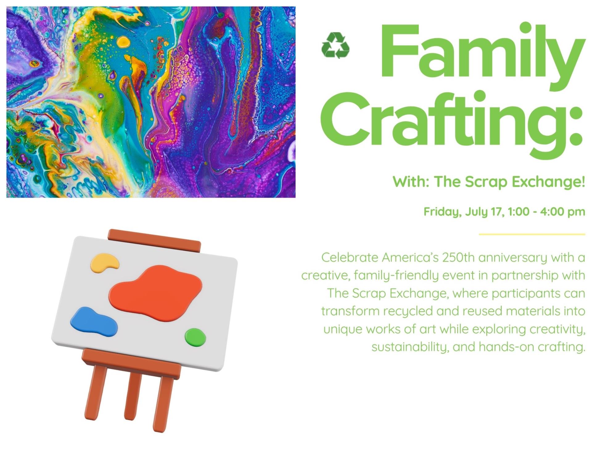Scrap Exchange - July 17 at 1 p.m. at the Person County Public Library