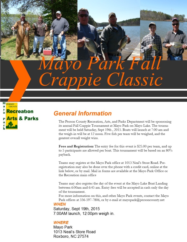Fall crappie tournament 15