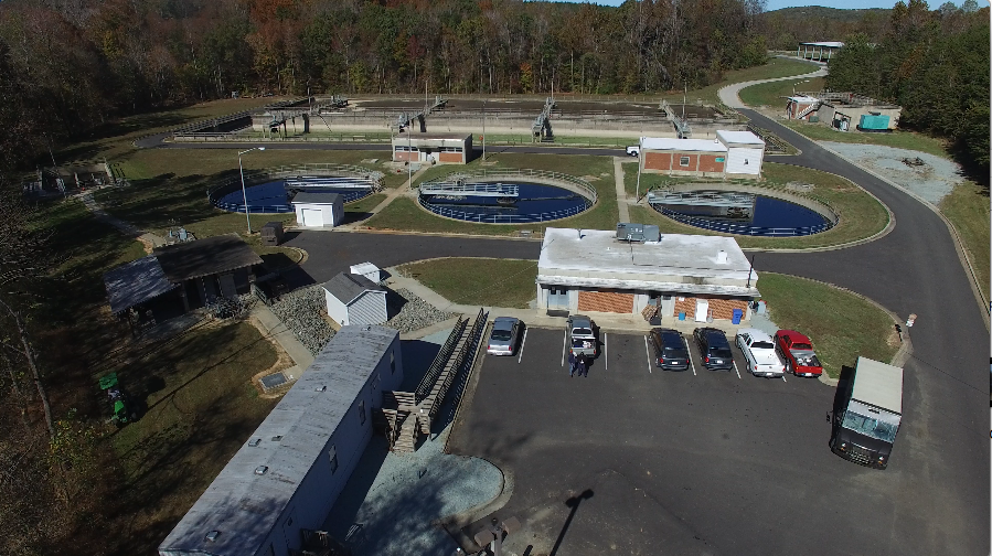 Wastewater Treatment Plant aerial view lower res